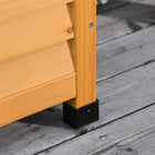 Outsunny 75 Gallon Wooden Storage Box patio Deck Box Bench-Can be used as a garden workbench or just a place to rest
