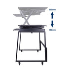 Rocelco Floor Stand with Casters for DADR40 and DADR46 - Black-DIMENSIONS: 30"H x 37"W x 28"D