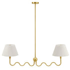 Modway Wave Squiggle 2-Arm Pendant Light - Brass-Requires Two E26 25W Bulbs (Not Included)