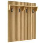 Modway Render Fluted 3-in-1 Hall Tree with Storage Bench & Coat Rack - Oak-7