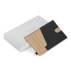 Champs Iconic Leather Slim Cardholder - Black/Ivory-Middle compartment