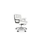 Plata Import Looby Office Chair, White (LS-8298-W)-PU Leather Seat