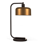 Hudson&Canal - Lampe de table Cadmus de 52,7 cm de haut avec abat-jour en métal - Bronze noirci/laiton/laiton-Design industriel pour votre salon, votre espace de travail ou votre table de chevet