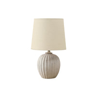 Monarch Specialties 19" H Transitional Table Lamp - Beige Resin / Beige Shade-This stylish 19"h table lamp features a chic beige resin base and complementary beige fabric shade, perfect for creating a warm, inviting ambiance in transitional style living room, bedroom, or office space