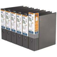 QuickFit Reliure robuste, 3 po, anneaux en D, noir, paquet de 6-3 Reliure À Anneaux