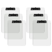 Davis Group Plastic Clipboards - Letter Size - 9" W x 12" H - Clear - 6 Pack-Clipboards are made of tough, durable injection molded plastic and feature smooth edges