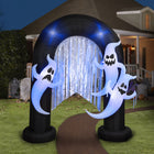 GEMMY Airblown Inflatable LightShow Halloween Archway with Ghosts - 107" x 99"-For indoor and outdoor use