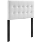 Modway Emily Biscuit Tufted Performance Velvet Twin Headboard - White-Luxurious Modern Twin Headboard