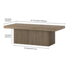 Hudson&Canal Torren 48"W Rectangular Coffee Table - Antiqued Grey Oak-9