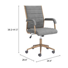 Zuo Auction Office Chair - Grey-8