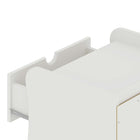 Manhattan Comfort - Ensemble de 2 tables de chevet Coney 19,68" style mid-century moderne - Blanc-Parfait pour le rangement de la chambre, les lampes ou les objets de décoration