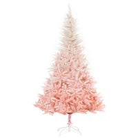 HOMCOM 6' Artificial Christmas Tree with Realistic Tips - Pink-Artificial Christmas tree in a realistic spruce tree style 