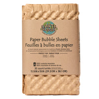 Earth Hugger Kraft Paper Bubble Half Sheet - 11.5” x 15” - 30 Pack-Earth-Friendly Protection, Paper Bubble Cushion 