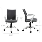 Vinsetto - Chaise d’ordinateur pivotante en lin à dossier moyen - gris anthracite-39 po s’adaptent à votre bureau ou à vos habitudes d’assise