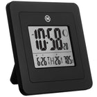 Marathon Digital Wall Clock with Day, Date, Week Number, Temperature, Alarm & Moon Phase - Black (CL030049BK)-Features a large high quality display with enhanced contrast for maximum legibility.