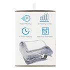 BIOS Living - Couverture chauffante en flanelle et sherpa - Gris-Dimensions : 50 po x 60 po/127 cm x 152 cm