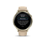Garmin Venu 4 Smartwatch - 41 mm - Lunar Gold with Bone Silicone Band and Light Sand Leather Band-Workout options: Track all the ways you move with more than 80 preloaded GPS and indoor sports apps — including walking, running, cycling, strength training, mobility , mixed session to track multiple activities and more. And get daily suggested workouts based on your workout and recovery data