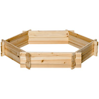 Outsunny Screwless Raised Garden Bed - 395" L x 365" W x 65"H - Natural-Made of solid wood for good support and sturdy 