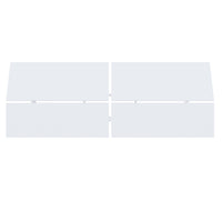 Nexera Panoramic Headboard - Queen Size - White-Perfectly matches queen size beds from Nexera (sold separately)