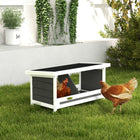 PawHut - Nichoir en Bois pour 2 Poules Maximum-Fabriqué en bois de sapin pour créer un environnement naturel paisible qui encourage le comportement de ponte