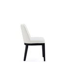 Manhattan Comfort - Lot de 4 chaises de salle à manger modernes Gansevoort 19 po en similicuir crème-Hauteur d’assise 49,5 cm