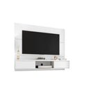Manhattan Comfort Vernon 62.99" Mid-Century Modern Floating Entertainment Center - White-30 Day Limited Manufacturer's Warranty