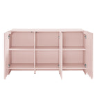 Modway Dahlia 55.5" Fluted and Scalloped Sideboard Storage Cabinet - Soft Pink-Assembly Required