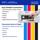 Brother INKvestment MFC-J4355DW Wireless Color Inkjet All-in-One Printer-Reliable print quality. Brother inkjet printers produce crisp, clear prints in vibrant colour or rich black and white for professional results you can be proud of