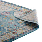 Modway - Success Médaillon vintage floral vieilli Anisah Tapis 4 pi l x 6 pi L - Bleu ivoire clair, jaune, orange-8