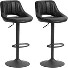 HOMCOM Adjustable Counter Height Bar Stools - Black - 2 Pack-Packaged in a set of 2, it's excellent for creating a coordinating look in your home
