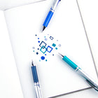 Pentel - EnerGel Rétractable Stylo à Encre Gel - 0,7mm - Pointe en Métal - Encre Assorti Couleurs - Paquet de 3-Pointe 0,7mm en acier inoxydable