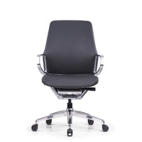 Nexten Pro Standard Height Back Office Chair - Grey-Premium genuine leather office Chair