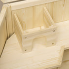 PawHut - Cage pour Hamster en Bois Grand Modèle 3 Niveaux avec Bac-Couleur : Naturel