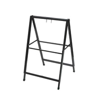 Futech Double-Sided A-Frame with Coroplastic Insert - 24" x 36" - Black-Durable & Weather-Resistant Construction: Built with a sturdy black metal A-frame design that withstands outdoor conditions and maintains professional storefront appeal day after day.