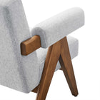 Modway Lyra Fabric Armchair - Light Grey Fabric-8