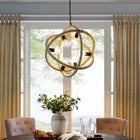 Modway Transpose Rope Pendant Chandelier - Black-Rope and Metal Construction