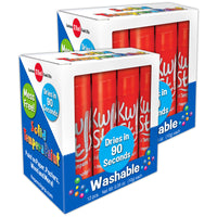 Kwik Stix Solid Tempera Paint Sticks - Red - 12/Pack - 2 Pack-Individual coloured Kwik Stix for the ones you use the most!