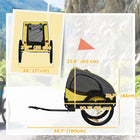 Aosom Pet Bike Trailer with Hitch Coupler for Medium Dogs - Yellow-Steel frame covered in Oxford fabric for an outdoor-ready build 