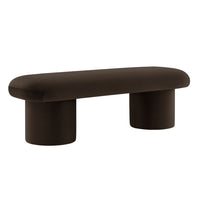 Modway Orla Performance Velvet Bench - Chocolate Brown-Stain-Resistant Performance Velvet