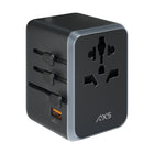 AXS Universal International Travel Adapter - Black-35W fast PD charging