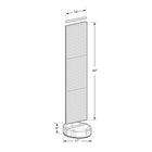 Azar Revolving Studio Base Pegboard Floor Stand - 60" x 16" - Yellow-No tools required. Simply slide the pegboard into the base