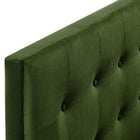 Modway Emily Stain-Resistant Performance Velvet King Size Headboard - Moss Green-7