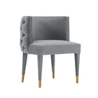Manhattan Comfort Maya 24.02" Modern Velvet Upholstered Dining Chair - Grey-10