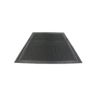Edgewood Low Profile Rubber Scraper Mat - 3' W x 5' L - Black-Low maintenance