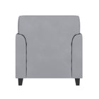 Flash Furniture HERCULES Diplomat Series Grey Leather Chair-Flared Arms