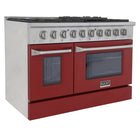 Kucht 48" KNG Series Pro Style Propane Gas Range - Stainless Steel/Red-Sealed burners make the range easy to clean