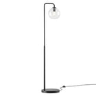 Modway Silo Glass Globe Glass and Metal Floor Lamp - Black-Bulbs: 1 E26 60W Max (Not Included)
