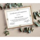 St. James Glass Frames for Certificates, Diplomas & Documents - Decorative Border - Gold Foil -  8.5" x 11" - 2 Pack-Rear-opening allows quick and easy document insertion