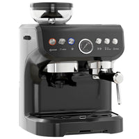 HOMCOM 15 Bar Espresso Machine with Milk Frother - Black-Choose from single or double shots for customized espresso strength
