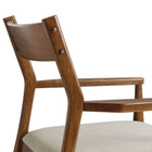 Modway Solara Fabric Wood Dining Armchairs - Walnut/Heathered Weave Beige - 2 Pack-10